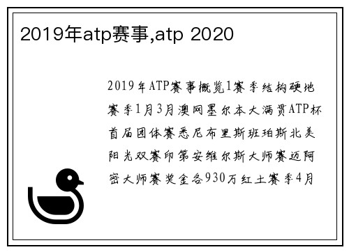 2019年atp赛事,atp 2020